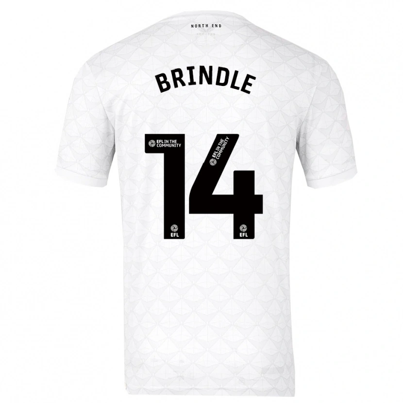 Danxen Mujer Camiseta Jonny Brindle #14 Blanco Rojo 1ª Equipación 2025/26 La Camisa México