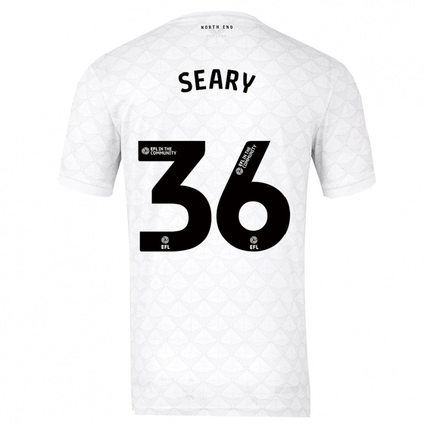 Danxen Mujer Camiseta Josh Seary #36 Blanco Rojo 1ª Equipación 2025/26 La Camisa México