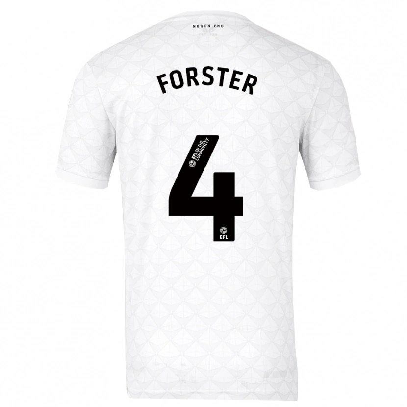 Danxen Mujer Camiseta Hannah Forster #4 Blanco Rojo 1ª Equipación 2025/26 La Camisa México