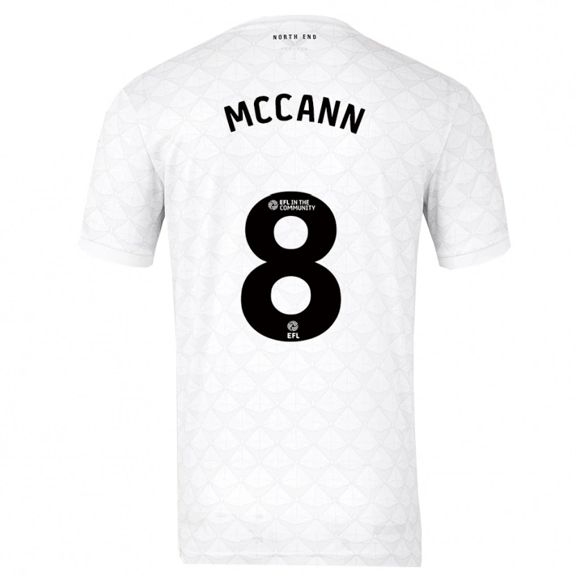 Danxen Mujer Camiseta Ali Mccann #8 Blanco Rojo 1ª Equipación 2025/26 La Camisa México