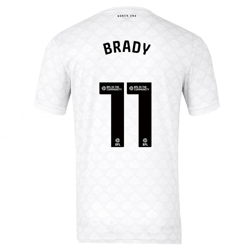 Danxen Mujer Camiseta Robbie Brady #11 Blanco Rojo 1ª Equipación 2025/26 La Camisa México
