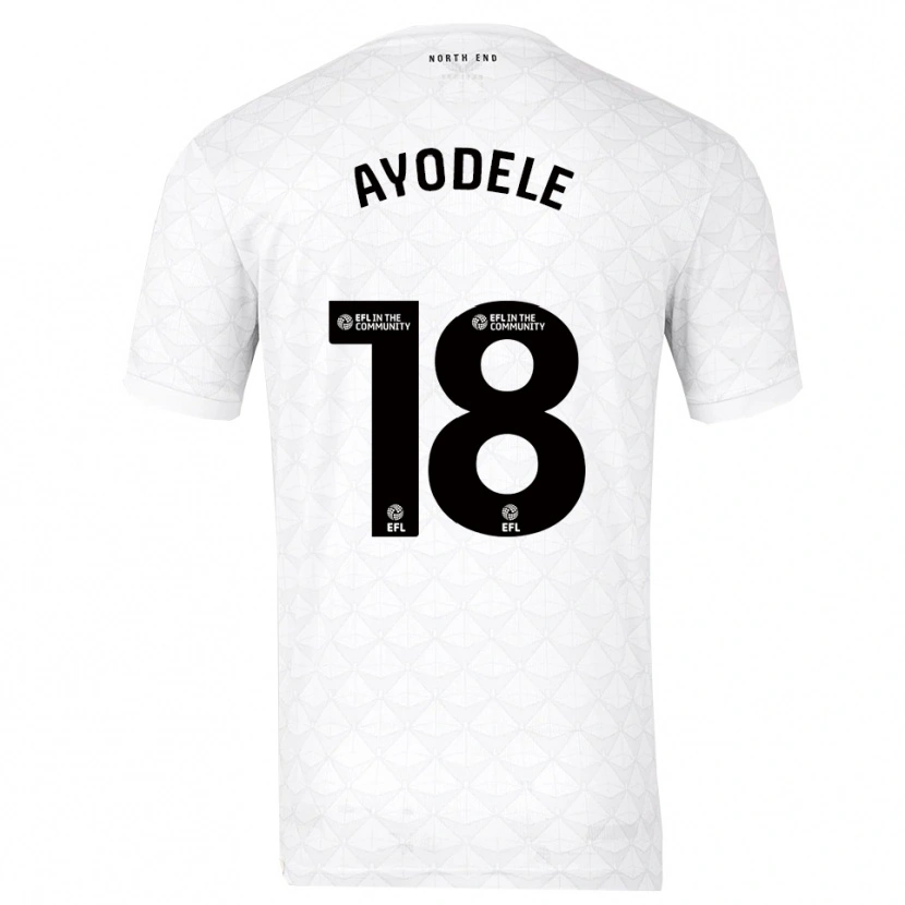 Danxen Mujer Camiseta Michael Ayodele #18 Blanco Rojo 1ª Equipación 2025/26 La Camisa México