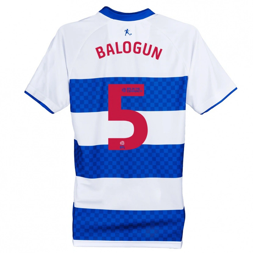 Danxen Mujer Camiseta Isaiah Balogun #5 Azul Blanco 1ª Equipación 2025/26 La Camisa México