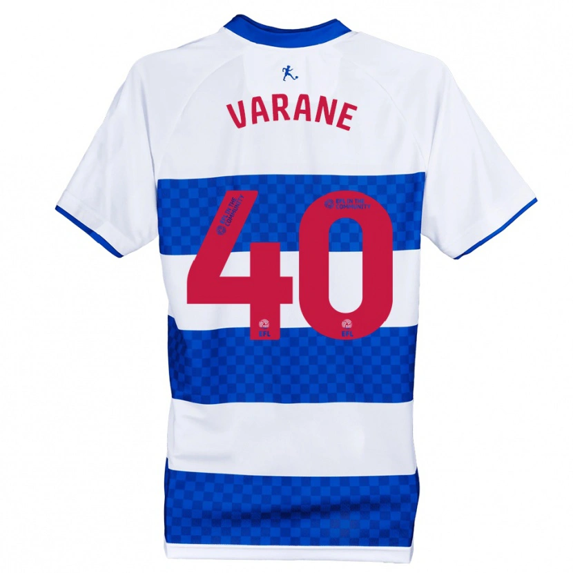 Danxen Mujer Camiseta Jonathan Varane #40 Azul Blanco 1ª Equipación 2025/26 La Camisa México