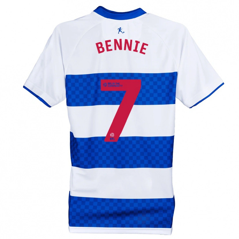 Danxen Mujer Camiseta Daniel Bennie #7 Azul Blanco 1ª Equipación 2025/26 La Camisa México
