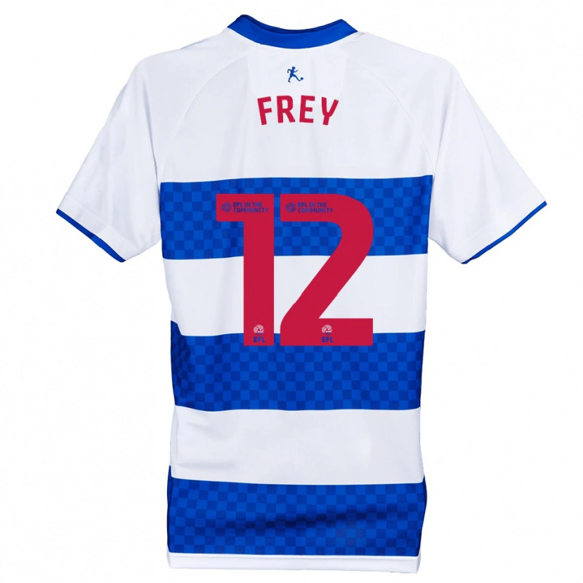 Danxen Mujer Camiseta Michael Frey #12 Azul Blanco 1ª Equipación 2025/26 La Camisa México