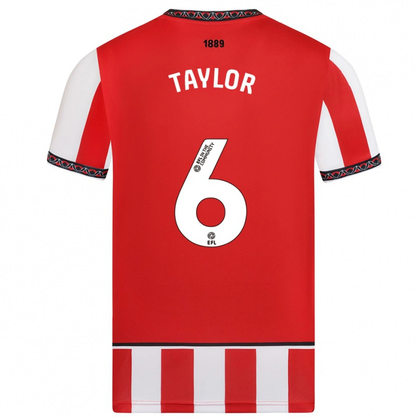 Danxen Mujer Camiseta Emma Taylor #6 Rojo Blanco 1ª Equipación 2025/26 La Camisa México