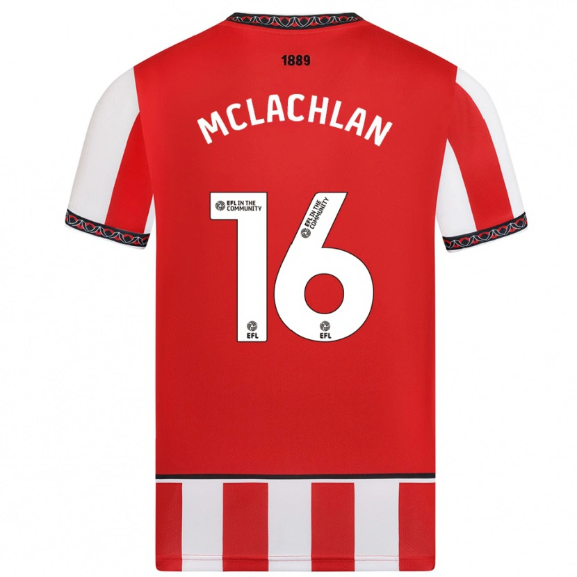 Danxen Mujer Camiseta Riley Mclachlan #16 Rojo Blanco 1ª Equipación 2025/26 La Camisa México