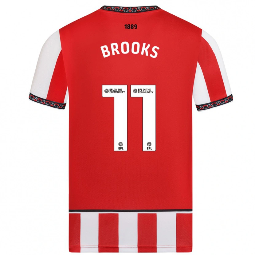 Danxen Mujer Camiseta Andre Brooks #11 Rojo Blanco 1ª Equipación 2025/26 La Camisa México