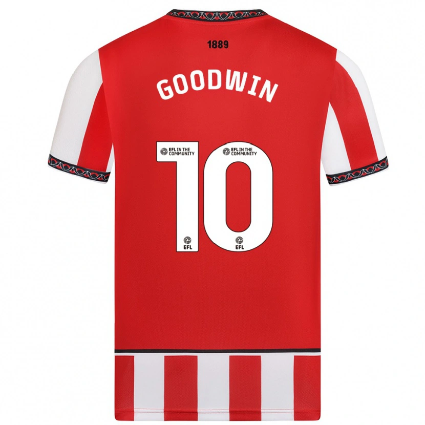 Danxen Mujer Camiseta Isobel Goodwin #10 Rojo Blanco 1ª Equipación 2025/26 La Camisa México