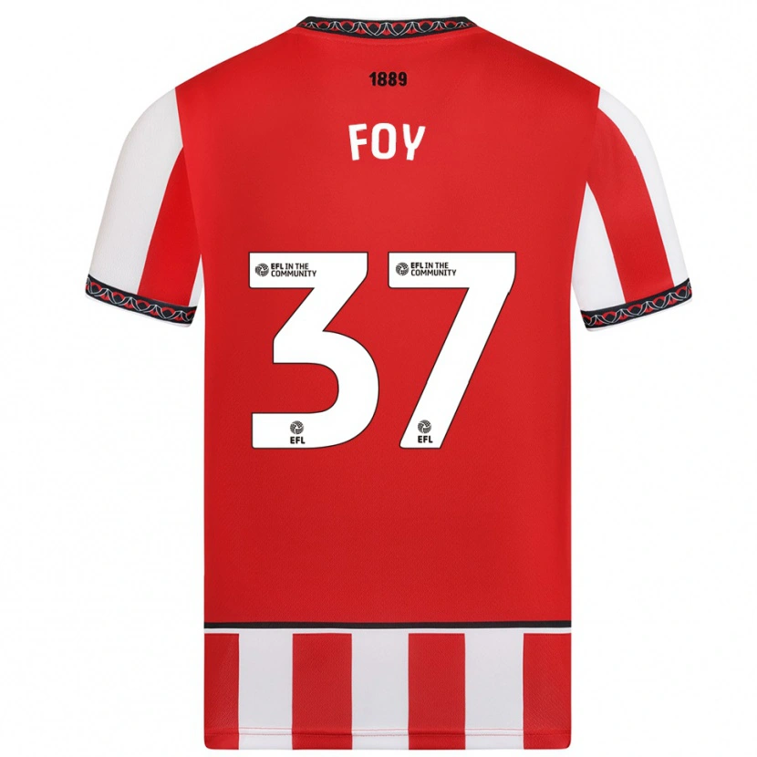 Danxen Mujer Camiseta Grace Foy #37 Rojo Blanco 1ª Equipación 2025/26 La Camisa México