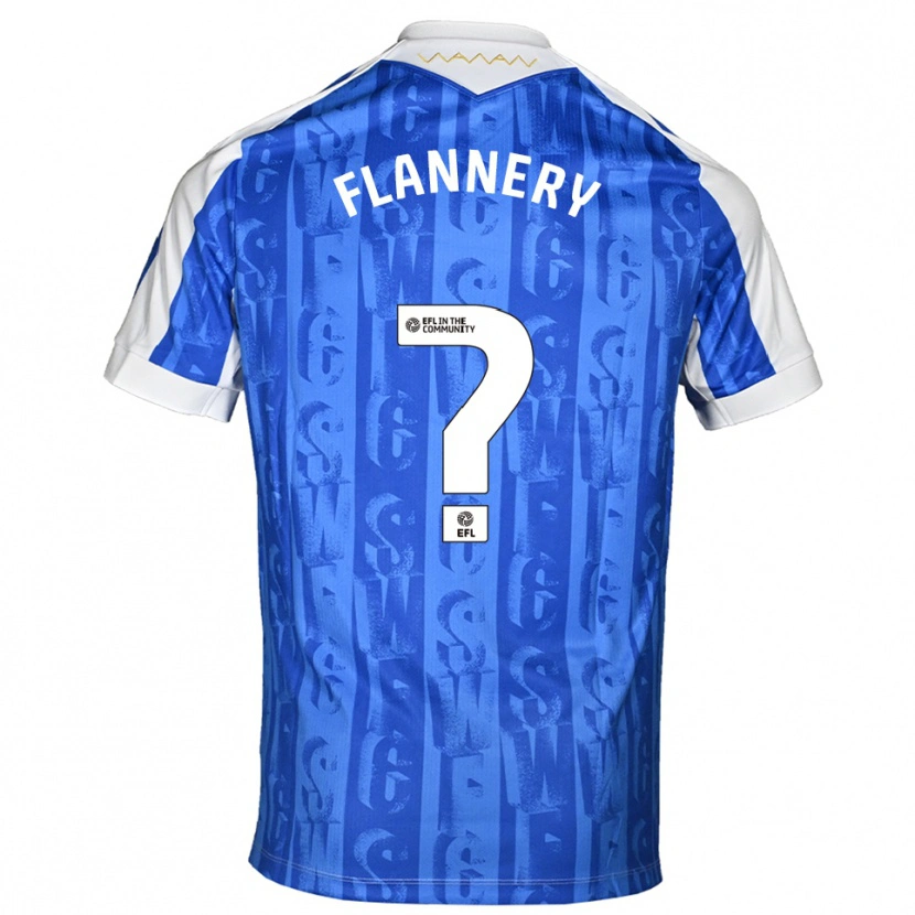 Danxen Mujer Camiseta Cian Flannery #0 Azul Blanco 1ª Equipación 2025/26 La Camisa México
