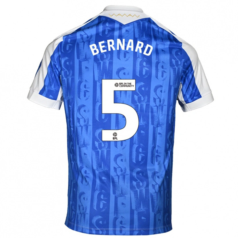 Danxen Mujer Camiseta Di'shon Bernard #5 Azul Blanco 1ª Equipación 2025/26 La Camisa México