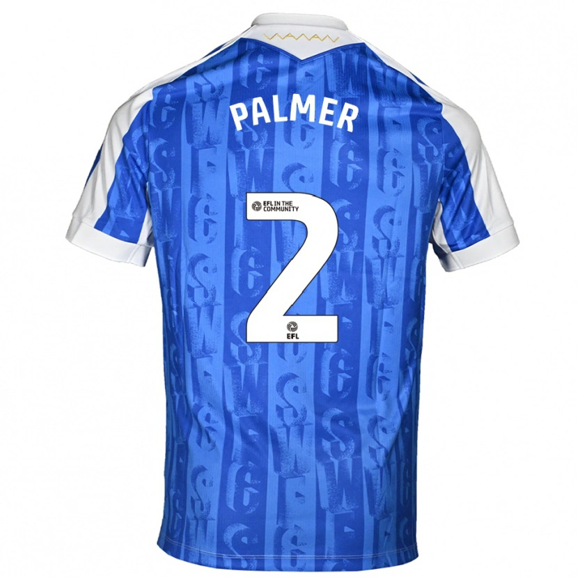 Danxen Mujer Camiseta Liam Palmer #2 Azul Blanco 1ª Equipación 2025/26 La Camisa México