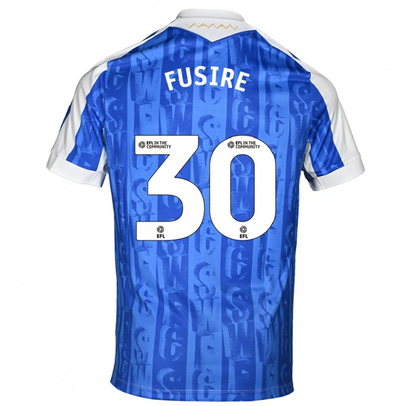 Danxen Mujer Camiseta Sean Fusire #30 Azul Blanco 1ª Equipación 2025/26 La Camisa México