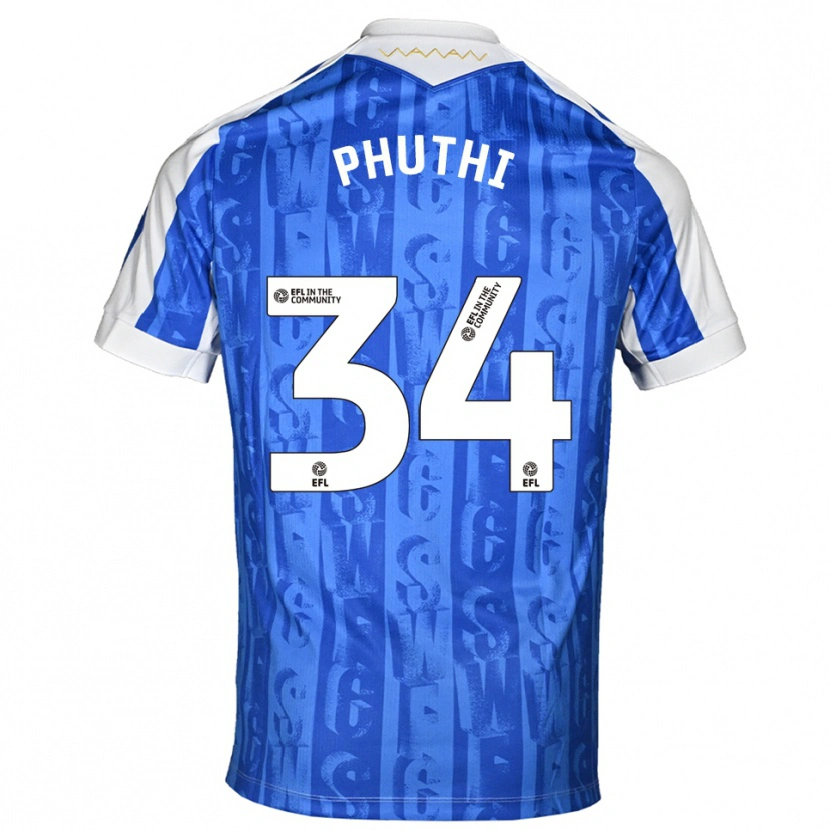 Danxen Mujer Camiseta Joey Phuthi #34 Azul Blanco 1ª Equipación 2025/26 La Camisa México