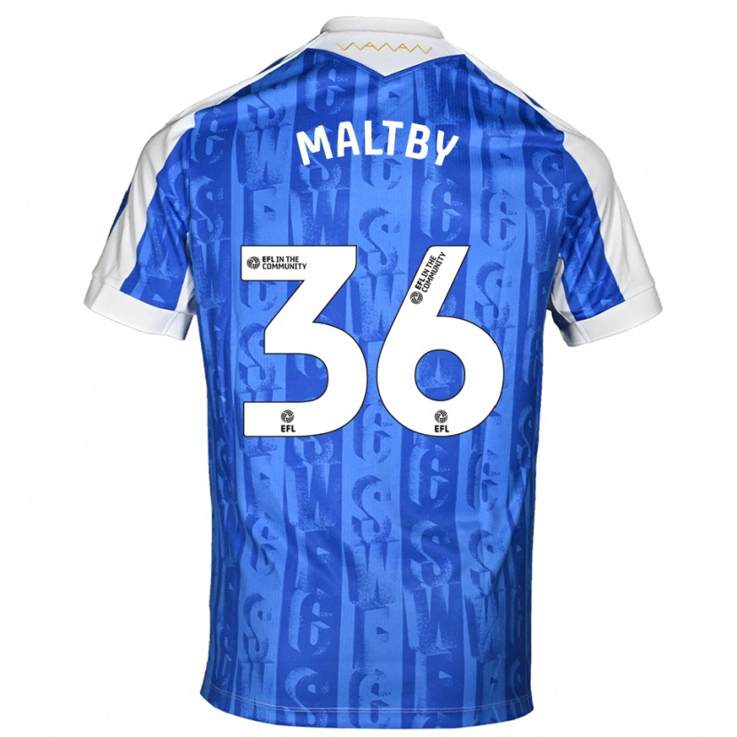 Danxen Mujer Camiseta Mackenzie Maltby #36 Azul Blanco 1ª Equipación 2025/26 La Camisa México