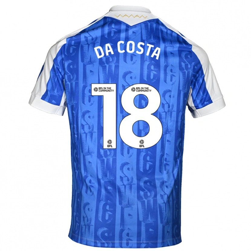 Danxen Mujer Camiseta Daniel Da Costa #18 Azul Blanco 1ª Equipación 2025/26 La Camisa México