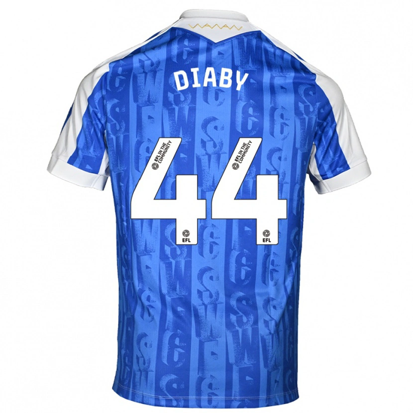 Danxen Mujer Camiseta Momo Diaby #44 Azul Blanco 1ª Equipación 2025/26 La Camisa México