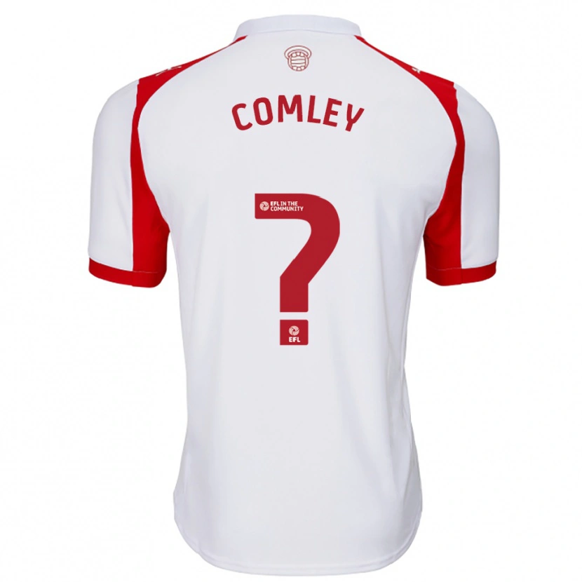Danxen Mujer Camiseta Wyatt Comley #0 Blanco Rojo 1ª Equipación 2025/26 La Camisa México