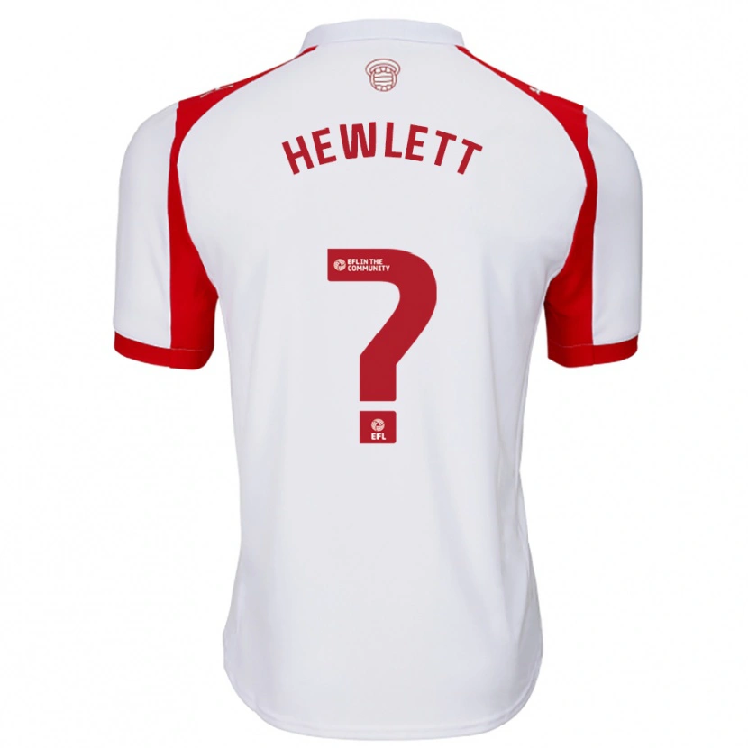 Danxen Mujer Camiseta Jem Hewlett #0 Blanco Rojo 1ª Equipación 2025/26 La Camisa México