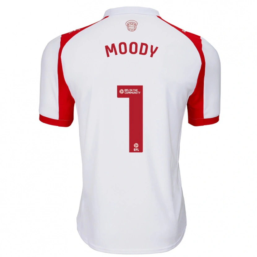 Danxen Mujer Camiseta Dylan Moody #1 Blanco Rojo 1ª Equipación 2025/26 La Camisa México