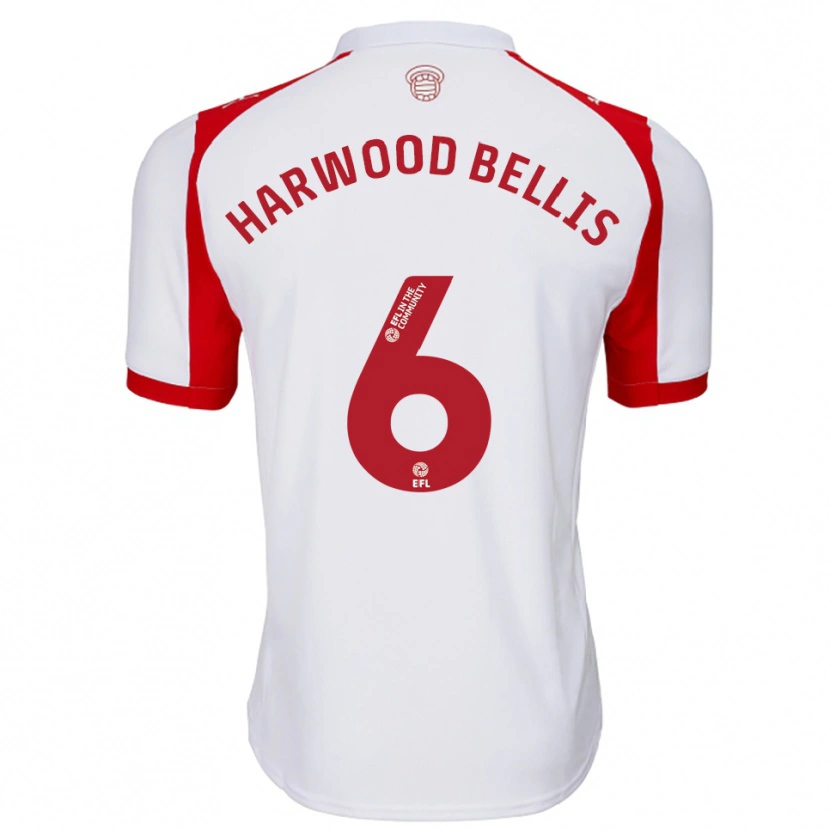 Danxen Mujer Camiseta Taylor Harwood-Bellis #6 Blanco Rojo 1ª Equipación 2025/26 La Camisa México