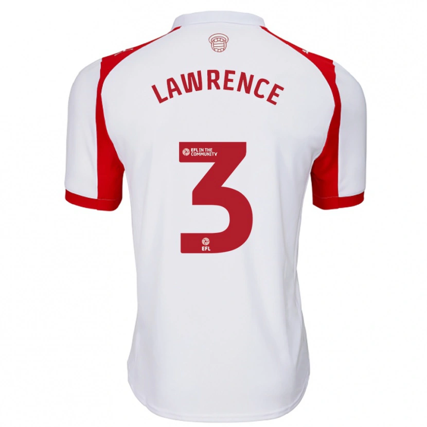 Danxen Mujer Camiseta Nico Lawrence #3 Blanco Rojo 1ª Equipación 2025/26 La Camisa México