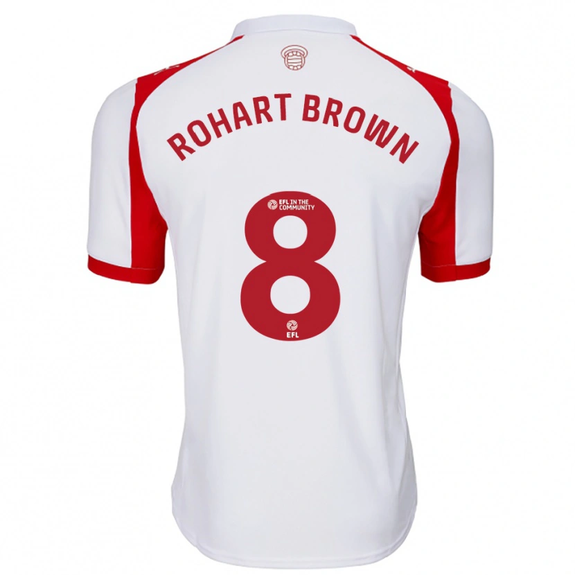 Danxen Mujer Camiseta Thierry Rohart-Brown #8 Blanco Rojo 1ª Equipación 2025/26 La Camisa México