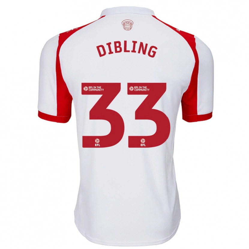 Danxen Mujer Camiseta Tyler Dibling #33 Blanco Rojo 1ª Equipación 2025/26 La Camisa México