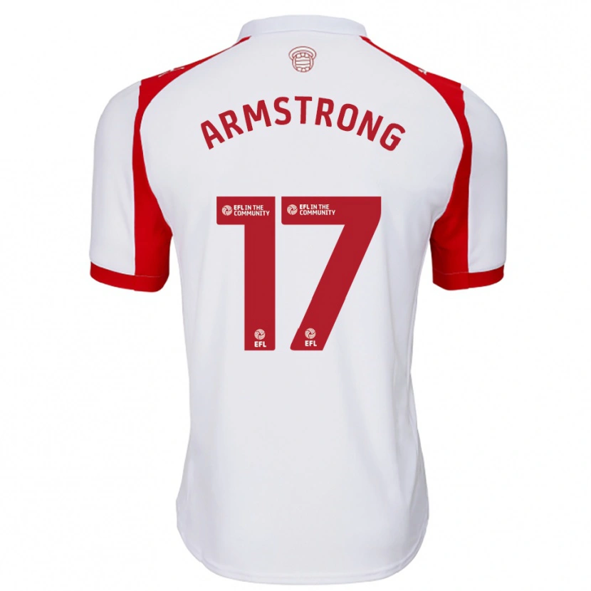 Danxen Mujer Camiseta Stuart Armstrong #17 Blanco Rojo 1ª Equipación 2025/26 La Camisa México