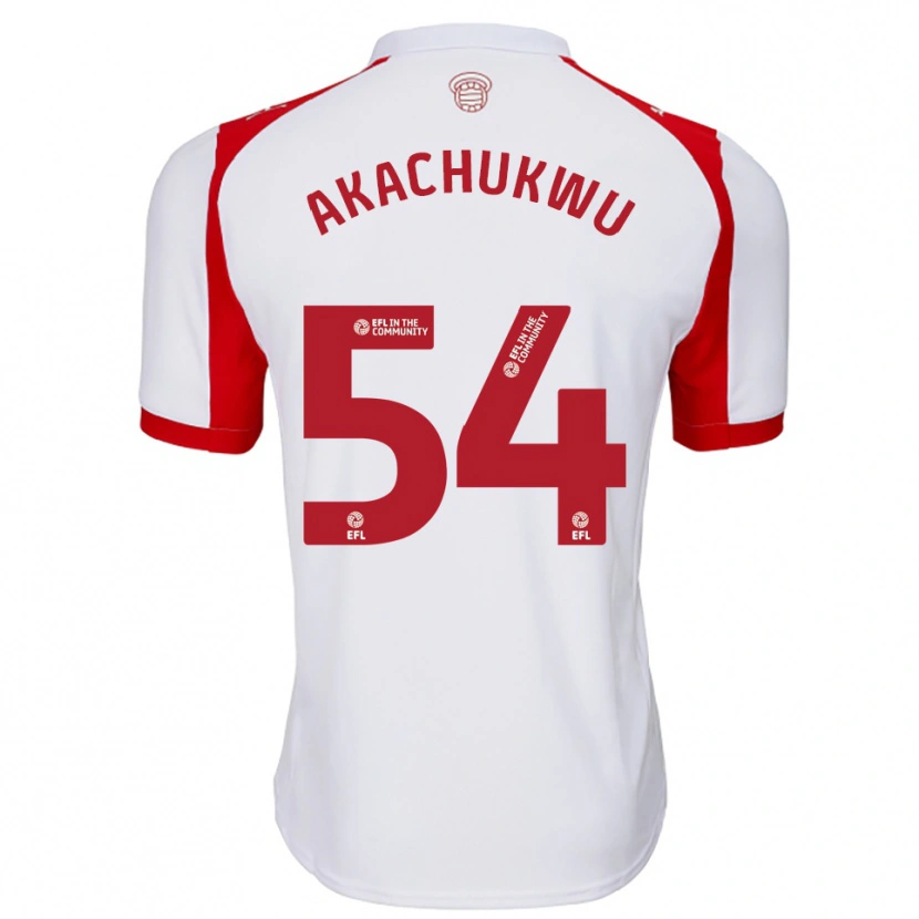 Danxen Mujer Camiseta Romeo Akachukwu #54 Blanco Rojo 1ª Equipación 2025/26 La Camisa México