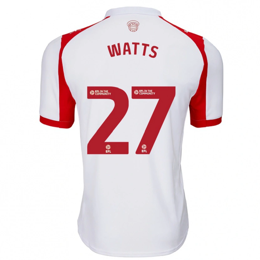 Danxen Mujer Camiseta Isabel Watts #27 Blanco Rojo 1ª Equipación 2025/26 La Camisa México