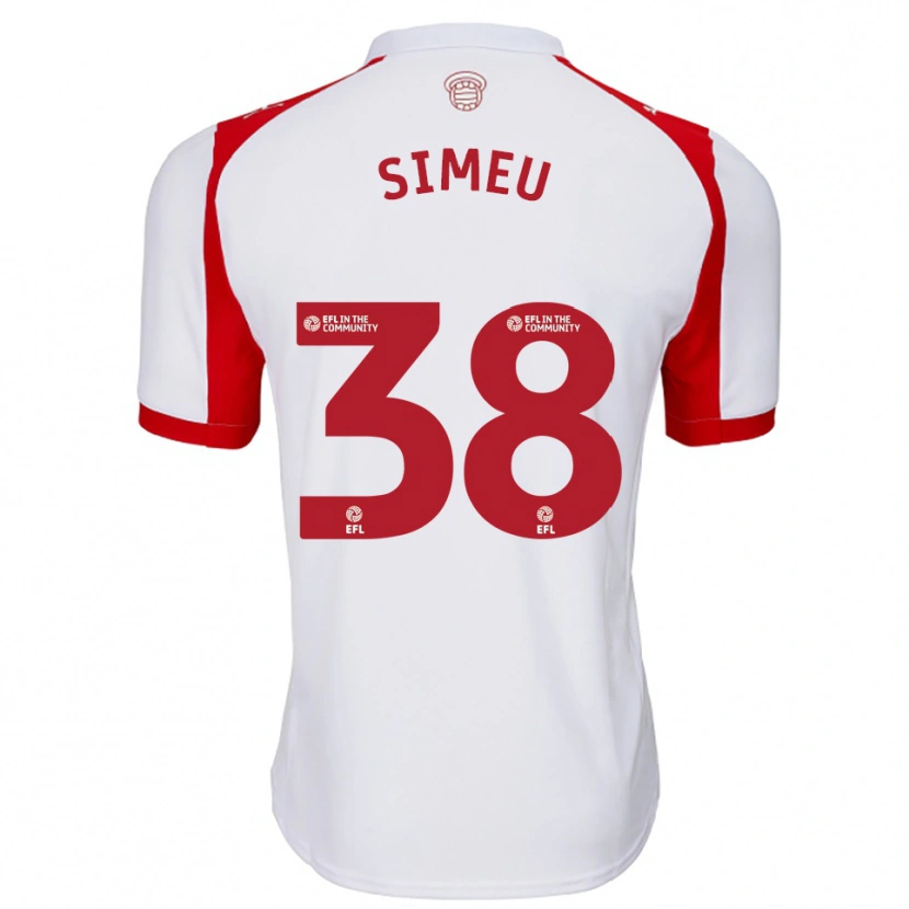 Danxen Mujer Camiseta Dynel Simeu #38 Blanco Rojo 1ª Equipación 2025/26 La Camisa México