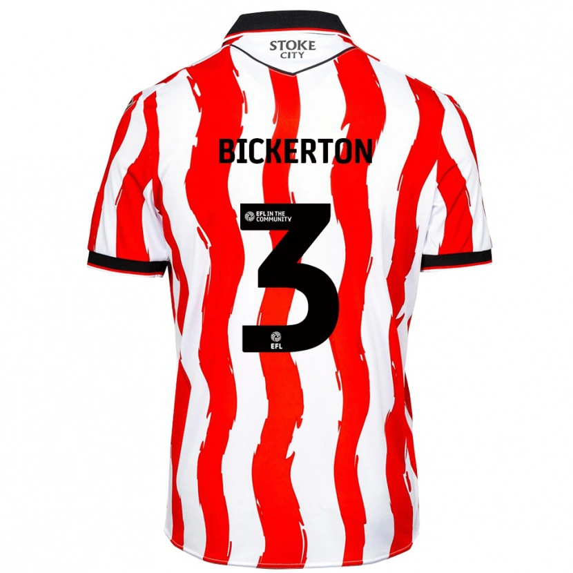 Danxen Mujer Camiseta Josh Bickerton #3 Blanco Rojo 1ª Equipación 2025/26 La Camisa México