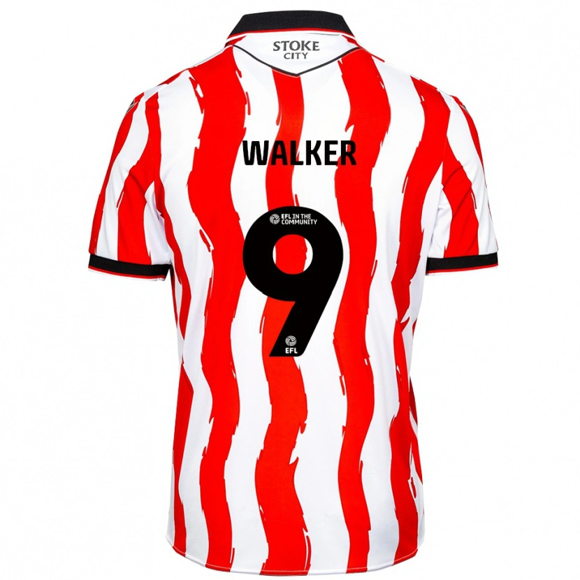 Danxen Mujer Camiseta Adriel Walker #9 Blanco Rojo 1ª Equipación 2025/26 La Camisa México