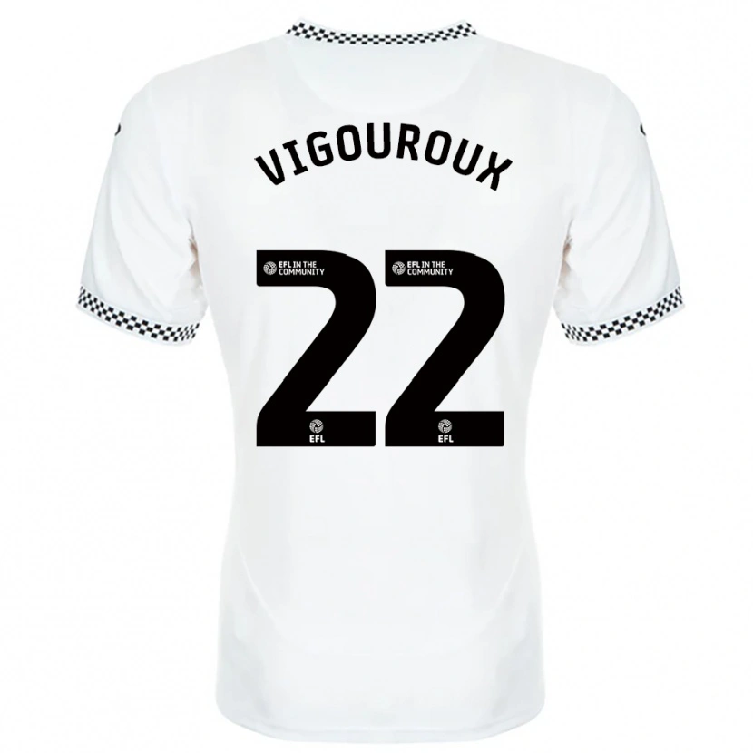 Danxen Mujer Camiseta Lawrence Vigouroux #22 Blanco Naranja 1ª Equipación 2025/26 La Camisa México