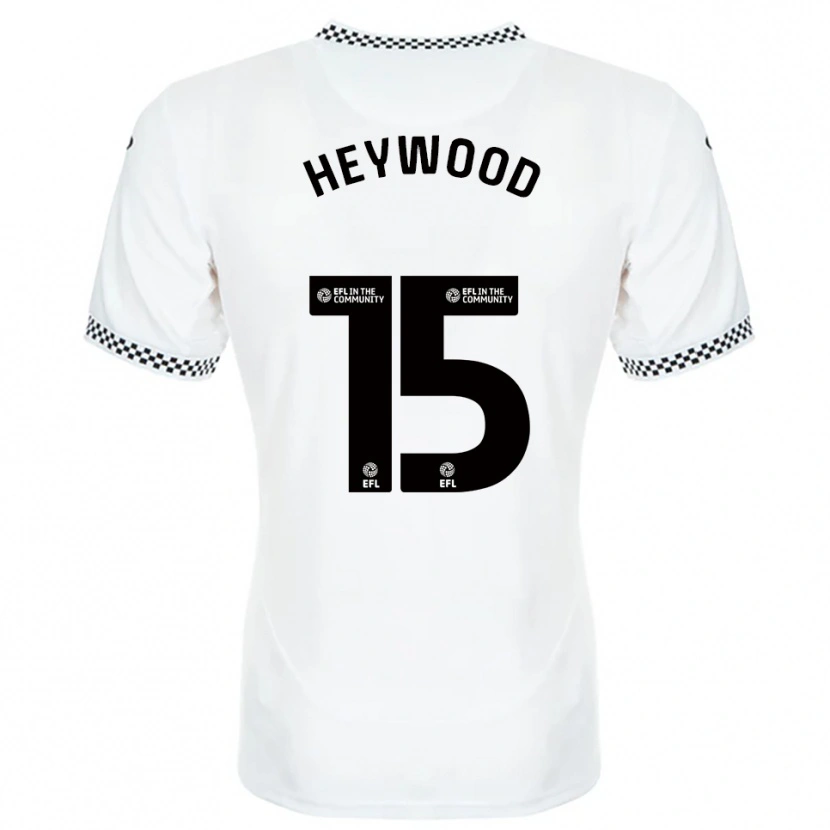 Danxen Mujer Camiseta Carter Heywood #15 Blanco Naranja 1ª Equipación 2025/26 La Camisa México