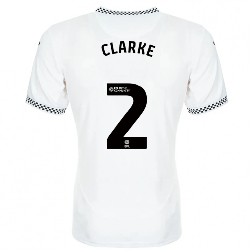 Danxen Mujer Camiseta Billy Clarke #2 Blanco Naranja 1ª Equipación 2025/26 La Camisa México