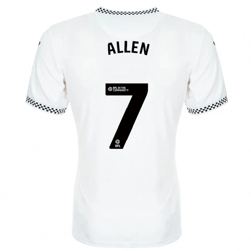 Danxen Mujer Camiseta Joe Allen #7 Blanco Naranja 1ª Equipación 2025/26 La Camisa México