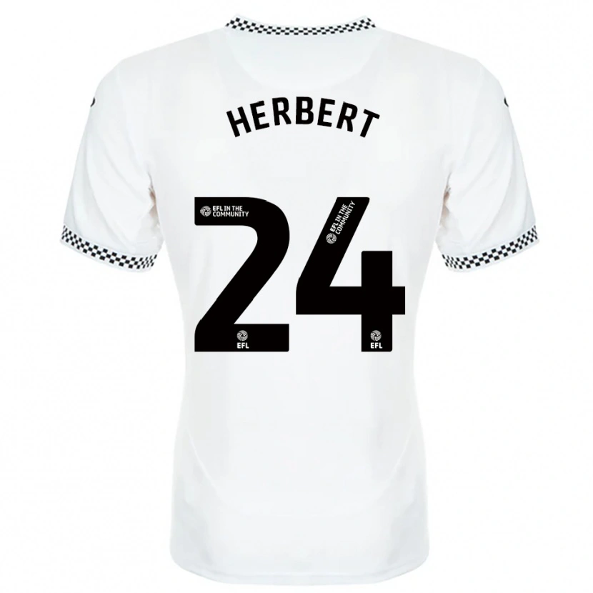 Danxen Mujer Camiseta Chelsea Herbert #24 Blanco Naranja 1ª Equipación 2025/26 La Camisa México