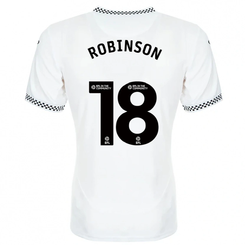 Danxen Mujer Camiseta Milo Robinson #18 Blanco Naranja 1ª Equipación 2025/26 La Camisa México