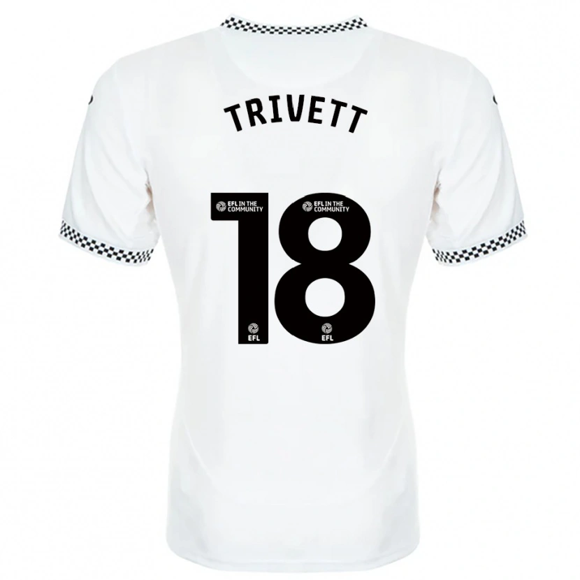 Danxen Mujer Camiseta Taite Trivett #18 Blanco Naranja 1ª Equipación 2025/26 La Camisa México