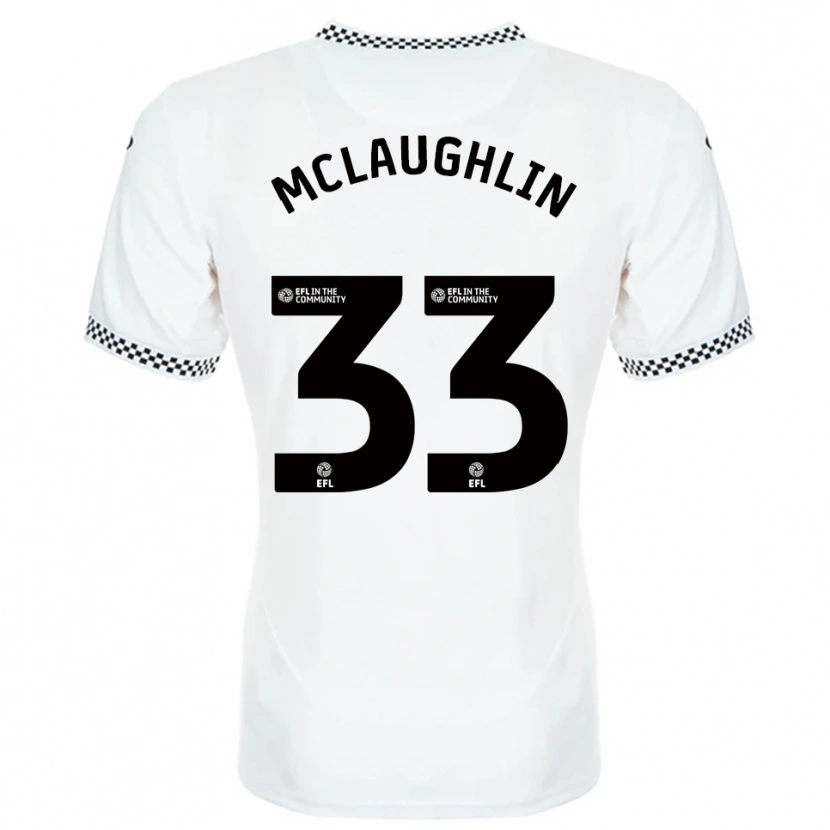 Danxen Mujer Camiseta Jon Mclaughlin #33 Blanco Naranja 1ª Equipación 2025/26 La Camisa México