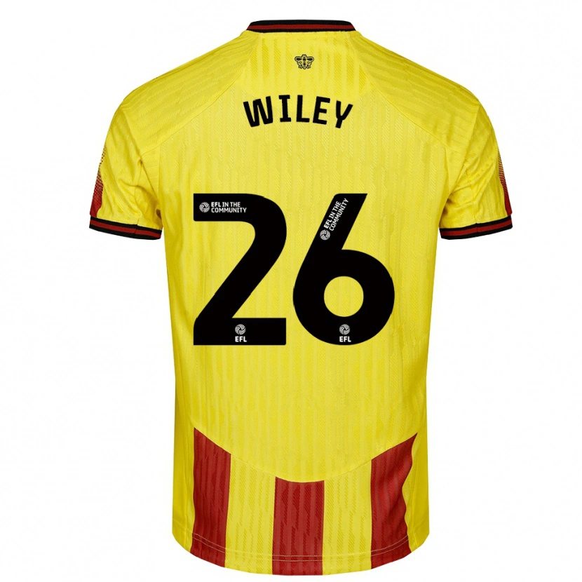 Danxen Mujer Camiseta Caleb Wiley #26 Amarillo Rojo 1ª Equipación 2025/26 La Camisa México