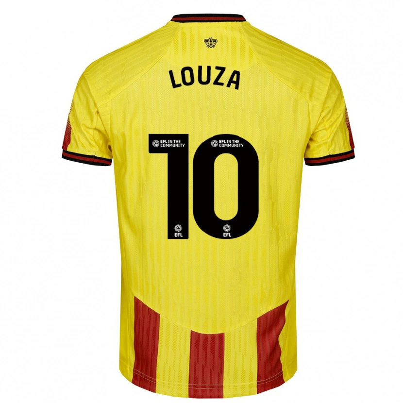 Danxen Mujer Camiseta Imrân Louza #10 Amarillo Rojo 1ª Equipación 2025/26 La Camisa México