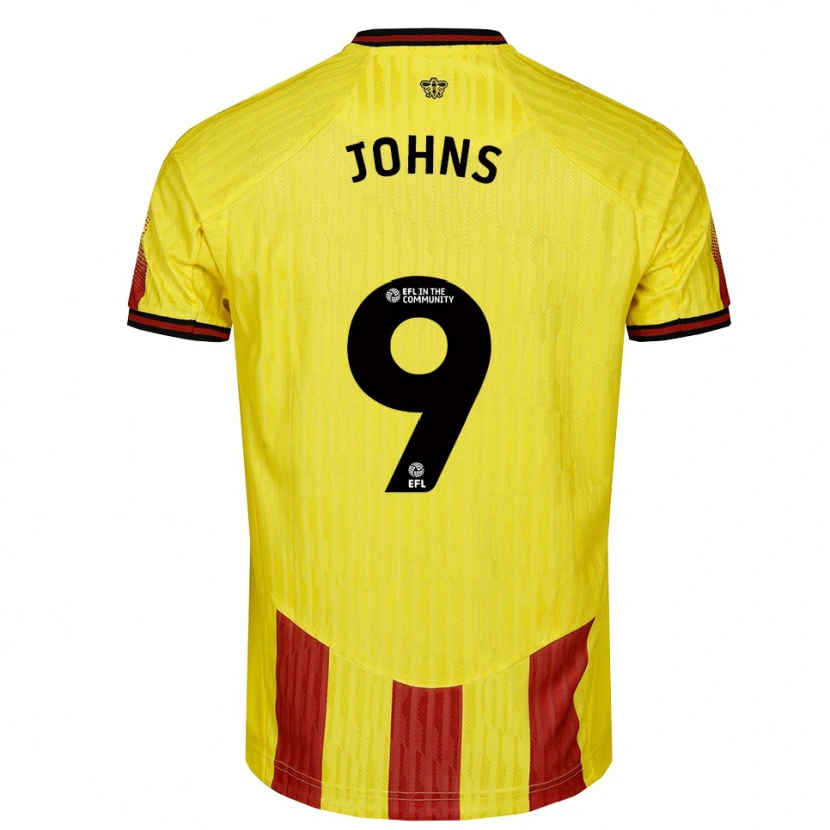 Danxen Mujer Camiseta Carly Johns #9 Amarillo Rojo 1ª Equipación 2025/26 La Camisa México