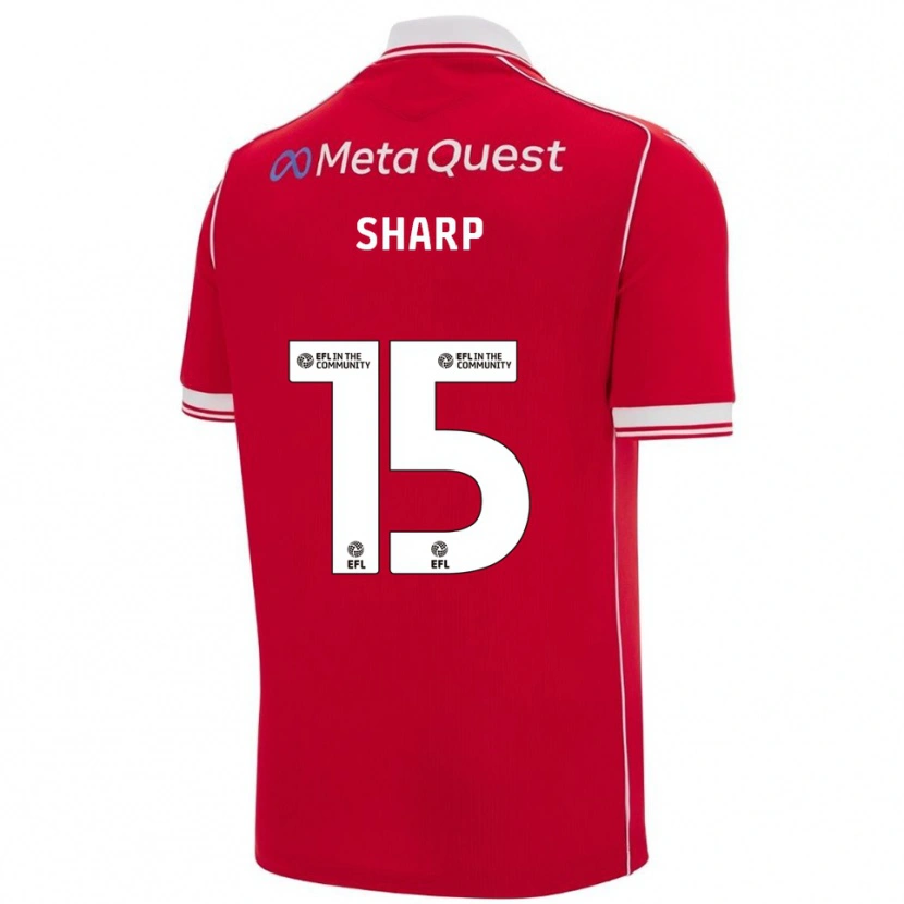 Danxen Mujer Camiseta Katie Sharp #15 Rojo Blanco 1ª Equipación 2025/26 La Camisa México