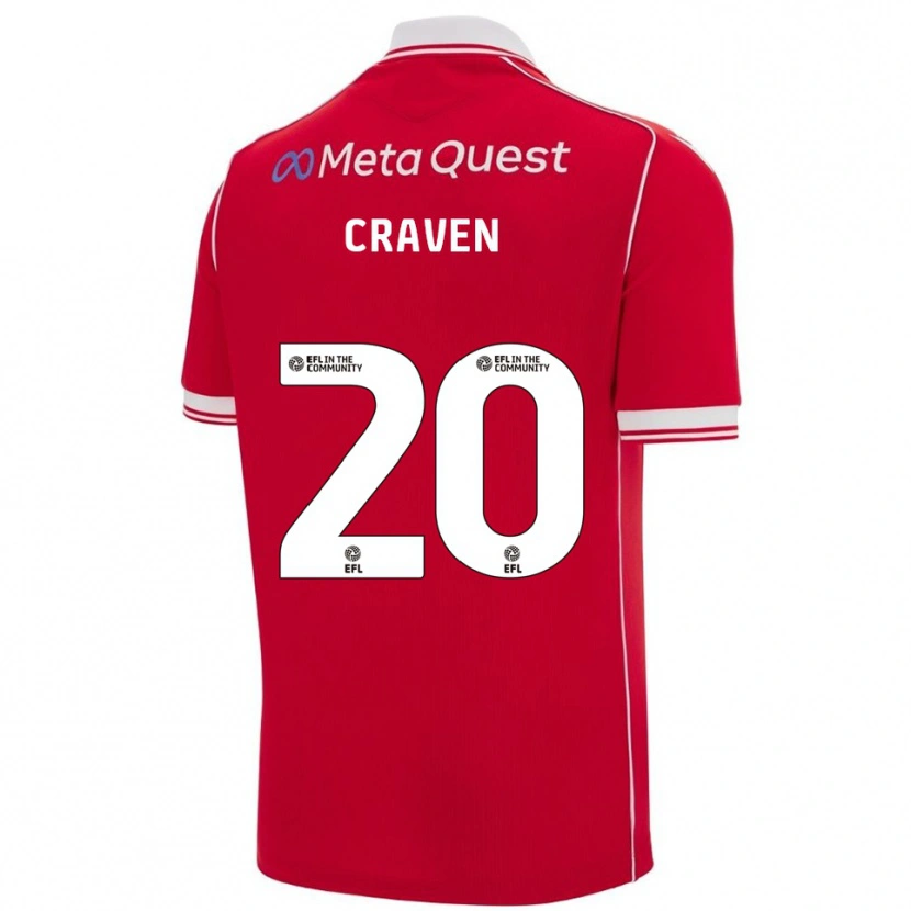 Danxen Mujer Camiseta Lizzie Craven #20 Rojo Blanco 1ª Equipación 2025/26 La Camisa México
