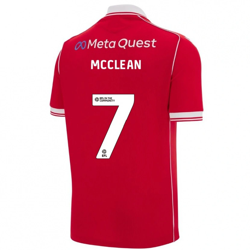 Danxen Mujer Camiseta James Mcclean #7 Rojo Blanco 1ª Equipación 2025/26 La Camisa México